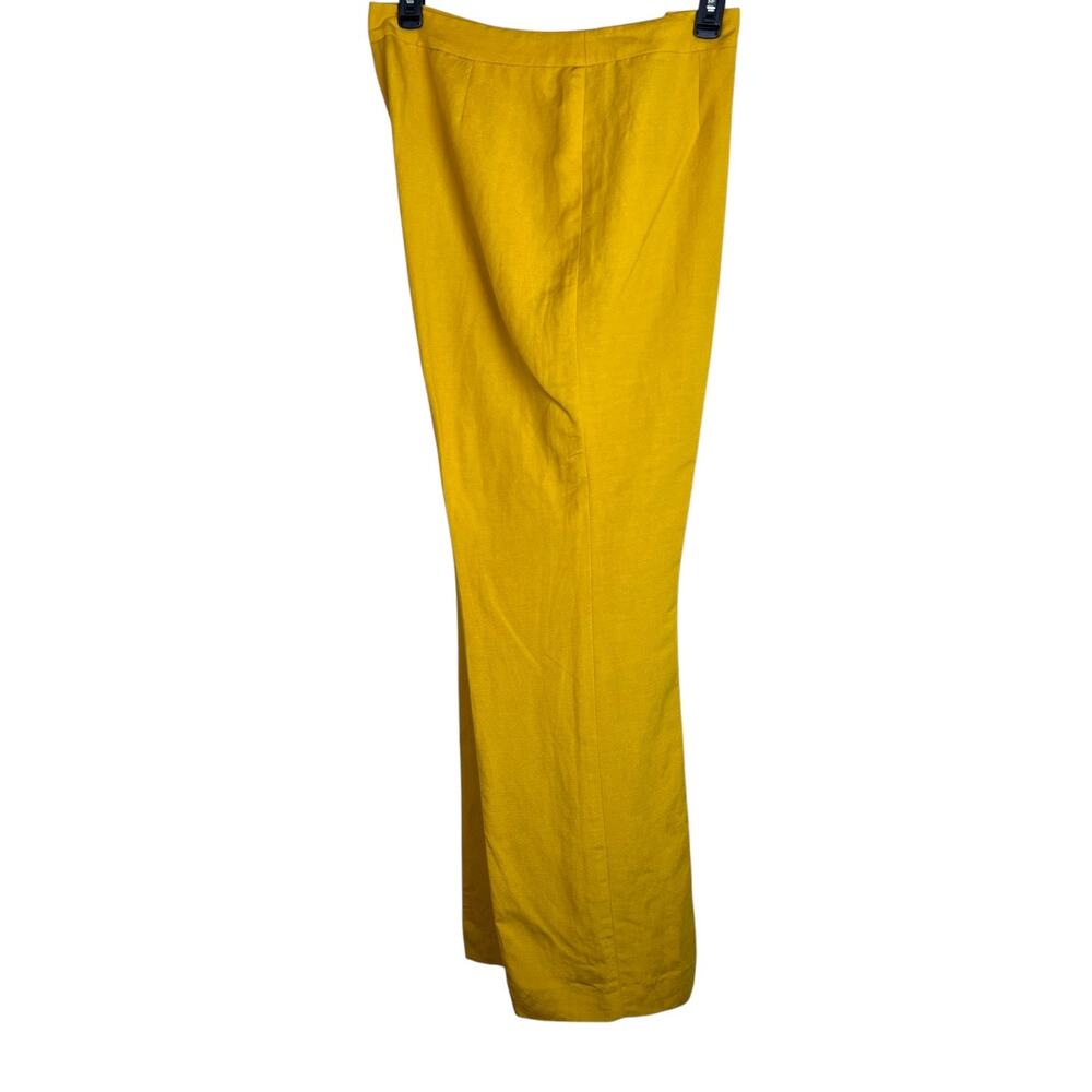 Kasper the Audrey Linen Trouser Straight Leg in Butterscotch Yellow Women's 14 - Picture 5 of 15